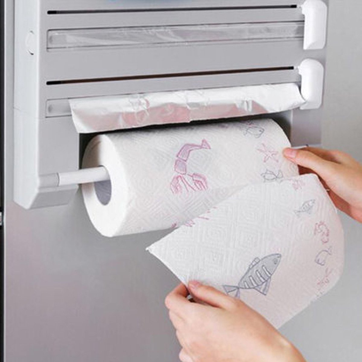 Goedkoopste Folie en Keukenrol Houder - Keukenrolhouder Hangend - Rollenhouder