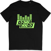 T Shirt Heren Dames - DJ Muziek Print - Zwart - XL