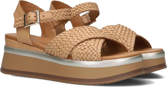 Inuovo A98004 Sandalen - Met Sleehak - Dames - Bruin - Maat 39