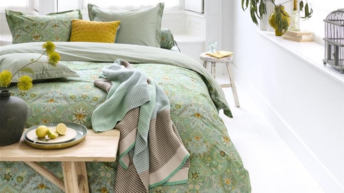 Pip Studio Saluti Piccoli dekbedovertrek - Lits-Jumeaux - 240x200/220 - Groen