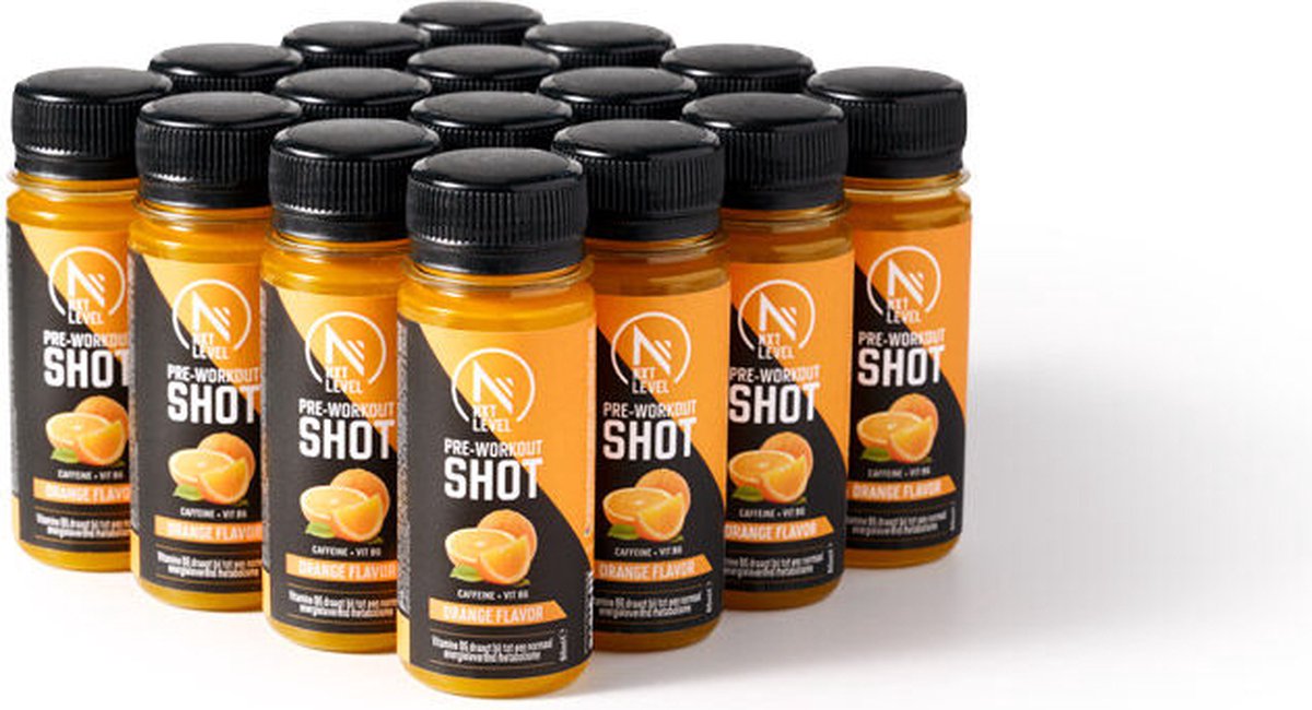 Goedkoopste Pre workout shot - 16x - Sinaasappel