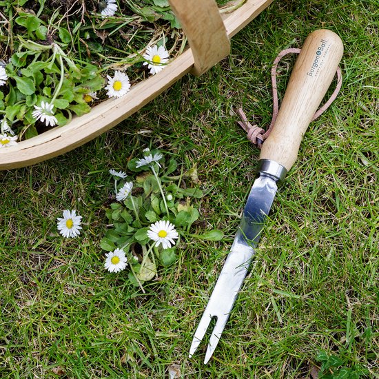 Burgon & Ball RHS Onkruidsteker - plat - gemakkelijk onkruid verwijderen - gemaakt van roestbestendig koolstofstaal - FSC en RHS gecertificeerd - gemaakt van topkwaliteit staal - bevat een ergonomisch gevormd handvat van Burgon & Ball — afbeelding 3