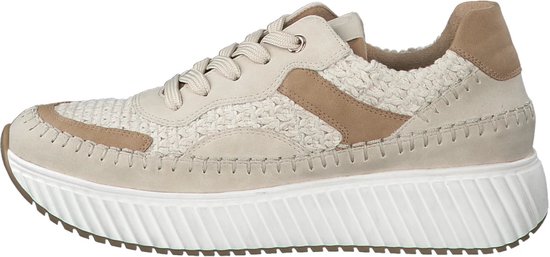 Marco Tozzi Dames Sneaker - 23733-402 Beige/Combi - Maat 41