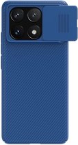 Nillkin CamShield Hoesje voor de Xiaomi Poco X6 Pro - Back Cover met Camera Slider - Extra Camera Bescherming - Blauw
