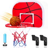 Basketbalkorf, mini-basketbalkorf voor kinderen, set met balnet en luchtpomp, voor gebruik binnen, sportspeelgoed