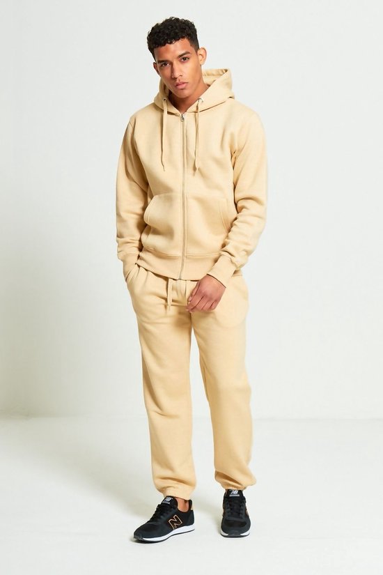 Beige Trainingspak heren – Tracksuit heren Joggingpak heren - Main Image