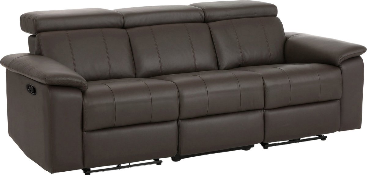 Notio Living Tanaro-Sofa 3-zits - Handmatig - Bruin PU