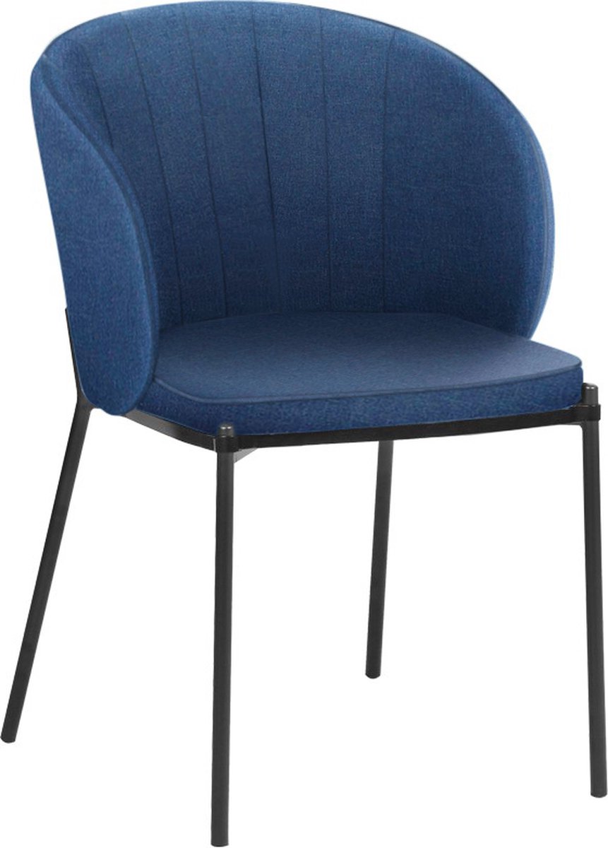 Notio Living Keira-Eetkamerstoel - Blauw - Set van 2