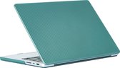 Laptophoes - Geschikt voor MacBook Air 13 inch Hoes - Geen Vingerafdrukken - Carbon Case - Voor 13.3 inch (M1, 2018-2021) A1932, A2179, A2337 - Groen