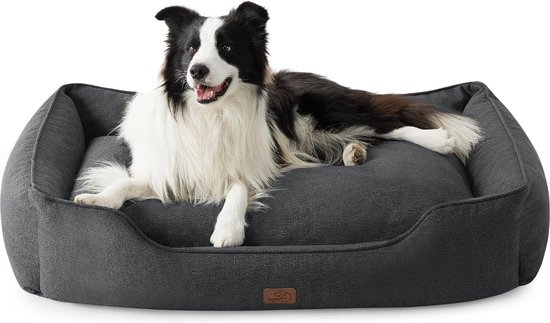 Luxe hondenkussen XXL 115 x 80 cm waterafstotend grijs hondekussen