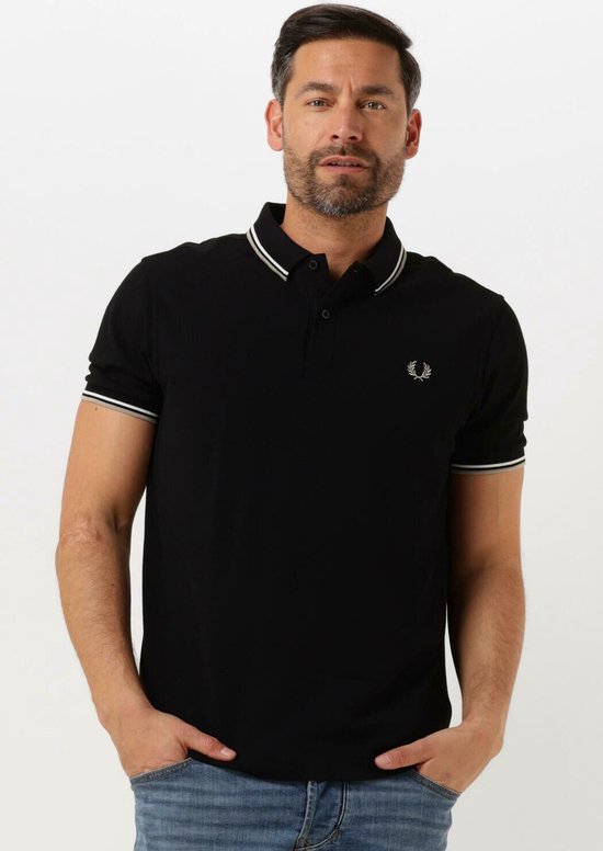 Fred Perry The Twin Tipped Fred Perry Shirt Polo's & T-shirts Heren - Polo shirt - Zwart - Maat S