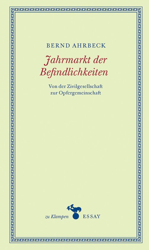 zu Klampen Essays - Jahrmarkt der Befindlichkeiten - cover