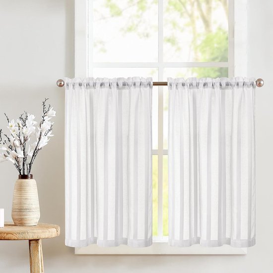 Lot de 2 rideaux tamisants - L. 150 x H. 260 cm - Taupe - ORLYNA