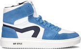 Hip H1665 Hoge sneakers - Leren Sneaker - Jongens - Blauw - Maat 37