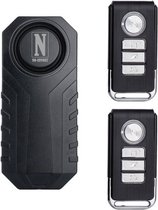 NO-EFFORT Alarmsysteem voor Fiets Incl. 2X Afstandsbediening – 113 dB - Fatbike – Scooter – Motor – Fietsalarm met 2x Afstandsbediening – Alarm voor Motor – Waterdicht – Anti Diefstal Alarm Systeem