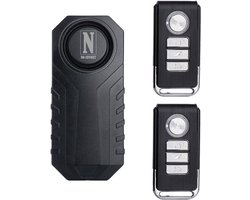 NO-EFFORT Alarmsysteem voor Fiets Incl. 2X Afstandsbediening – 113 dB - Fatbike – Scooter – Motor – Fietsalarm met 2x Afstandsbediening – Alarm voor Motor – Waterdicht – Anti Diefstal Alarm Systeem