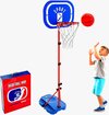 Basketbalring, Basket voor Kinderen, Basketbalkorf met Standaard, Basketbalkorf voor Binnen en Buiten, Bal en Pomp Inbegrepen 110-190 cm