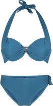 LingaDore - Halternek Bikini Set Petrol - maat 38D - Groen/Blauw