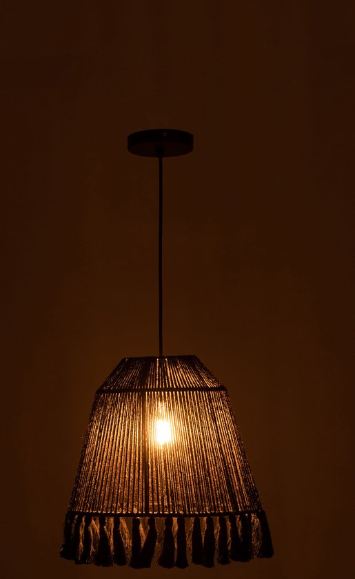 J-Line hanglamp Celia - jute - zwart - small