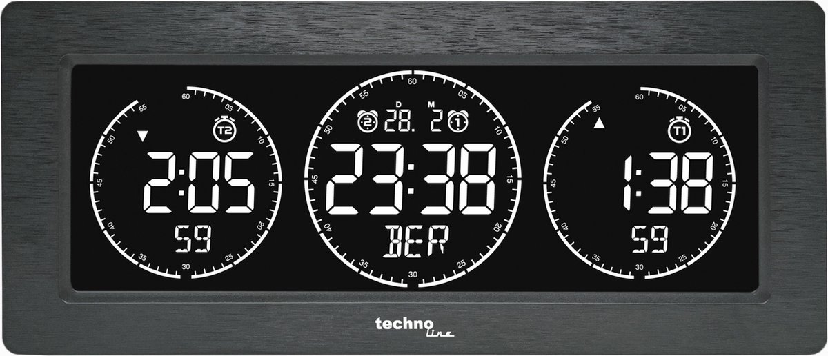 Wereldklok Technoline WT 458 232x99x48mm zwart