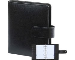 1311-Kz-P Refillable Pocket Planner Organizer Black Leather