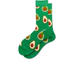Avocado Sokken - Maat 41-46 - Grappige sokken met Eten - Leuk voor koks, vegans, avocadoliefhebbers