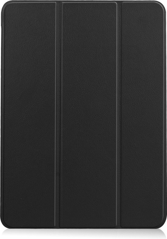 Hoes Geschikt voor iPad Air 2024 (13 inch) Hoes Tri-fold Tablet Hoesje Case Met Uitsparing Geschikt voor Apple Pencil - Hoesje Geschikt voor iPad Air 6 (13 inch) Hoesje Hardcover Bookcase - Zwart