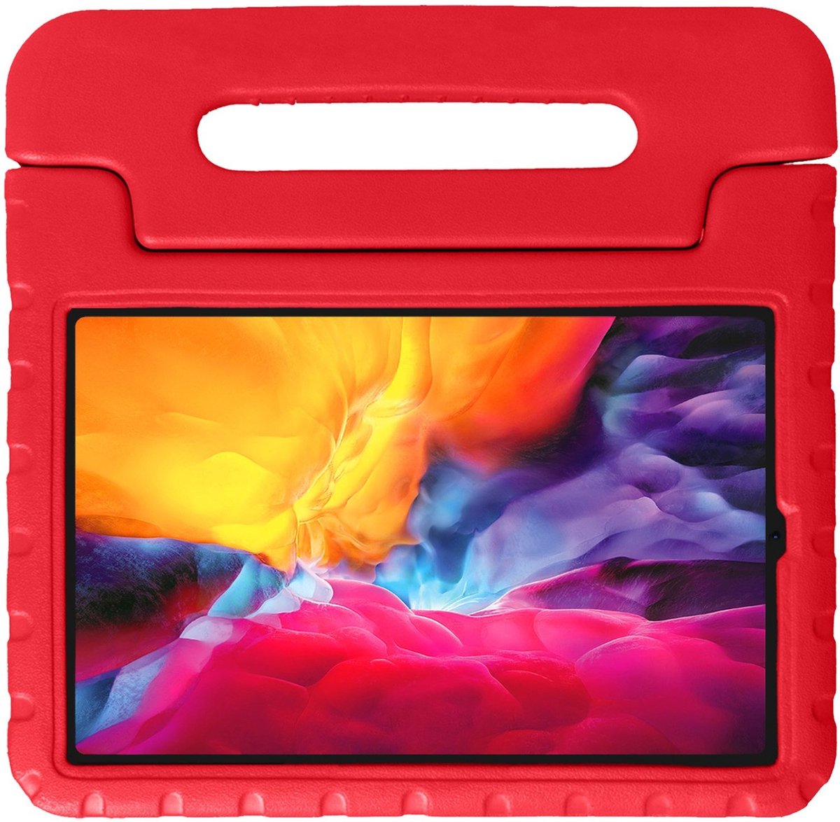 Hoesje - Geschikt voor Apple iPad Pro (2024/2025) - 13 inch - Kinderhoes Shockproof Bumper - Kidsproof Case - Tablet Hoes - Kinder Hoes Cover - Rood