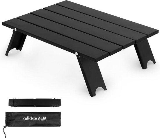 Naturehike Faltebarer Picknicktisch Aluminium Camping Klapptisch für Camper im Freien mit 2 Flaschentändern,Ultraleichter Tragbarer Campingtisch für Outdoor Aktivitäten