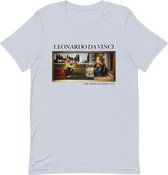 Leonardo da Vinci 'De Annunciatie' ("The Annunciation") Beroemd Schilderij T-Shirt | Unisex Klassiek Kunst T-shirt | Licht Blauw | L