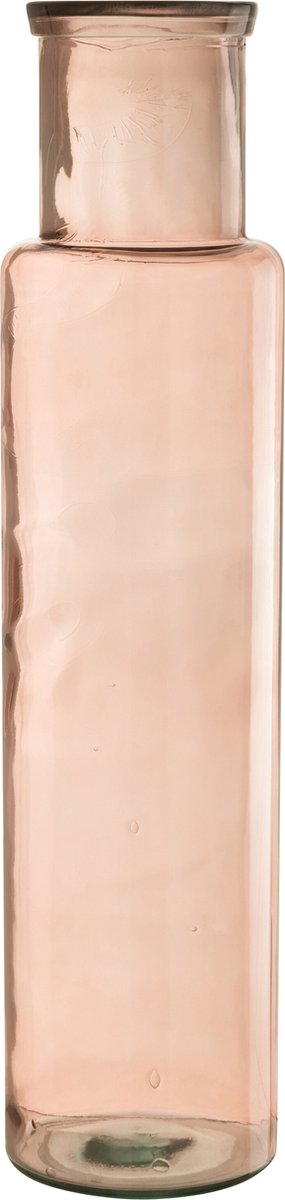 J-Line vaas Cilinder - glas - lichtroze - large - 75 cm hoog
