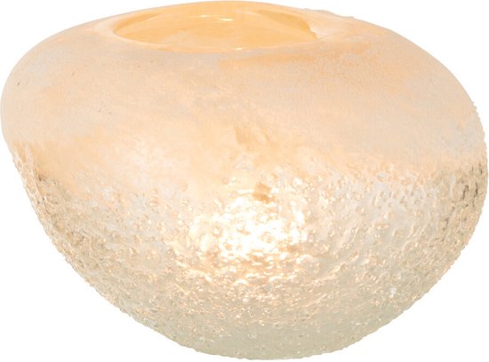 J-Line Vase Boule Verre Beige