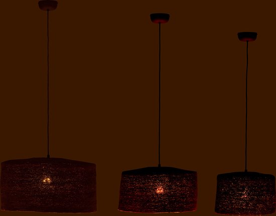 J-Line hangende Lamp Moonj - gras - roest - 3 stuks