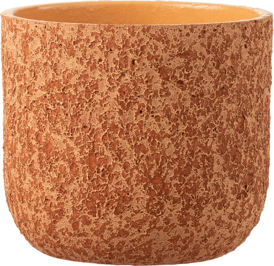 J-Line cache-pot Rugueux - céramique - terracotta - large - Ø 22 cm
