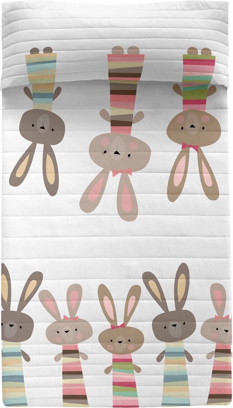Sprei HappyFriday Moshi Moshi Rabbit Family Multicolour 180 x 260 cm