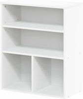 3 Tier Display Boekenkast Wit - Stijlvolle opbergoplossing Beside shelf