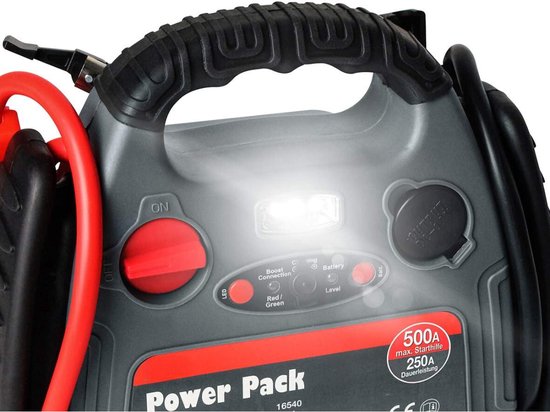 YaberAuto Starthulp Powerbank AP02 – 4500A Piek, 150 PSI Compressor, 7200 MAh, 500 Lumen LED, 4 Modi, LCD-scherm, Voor Benzine Tot 9L En Diesel Tot 8L