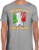 Bellatio Decorations Chemise de déguisement pour homme - Italie - gris - supporter de football - soirée à thème S