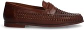 Manfield - Heren - Cognac leren loafers - Maat 45