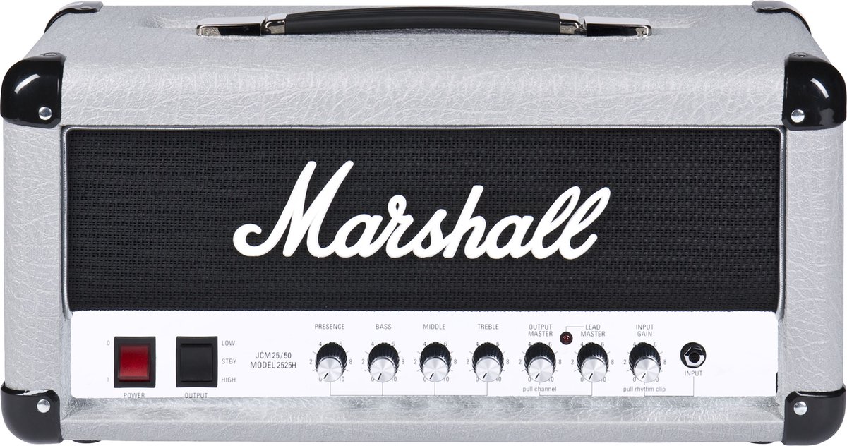 Marshall 2525H 2-Channel Valve Head Mini Jubilee 20W (Silver) - Buizenversterker top voor elektrische gitaar