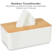 Tissue box - Tissuedoos - Tissue houders - Bamboe Tissue box - Tissue houder Wit