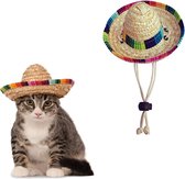 Huisdier strohoed grappige Mexicaanse Sombrero Party Decorations verjaardag klein huisdier puppy kat