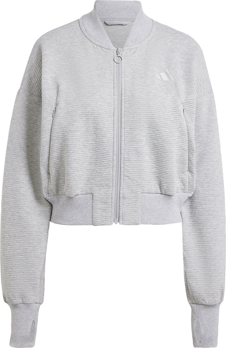 adidas Sportswear ALL SZN Rib Trainingsjack Dames – M Grijs