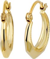Lucardi 14 Karaat Geelgouden Oorbellen - Halfoorringen