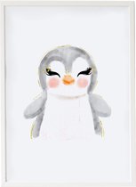 Schilderij Crochetts Multicolour 33 x 43 x 2 cm Pinguïn