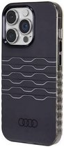 Audi IML Grille Pattern Back Case (MagSafe Compatible) - Geschikt voor Apple iPhone 14 Pro (6.1") - Zwart