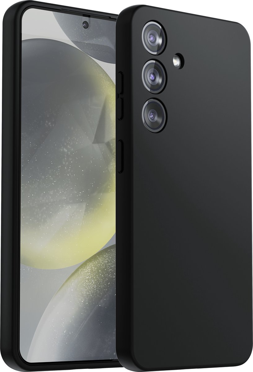 Hoesje voor de Samsung Galaxy S24 Plus Hoesje Zwart - Hoes geschikt voor Samsung S24 Plus Siliconen Hoes Case Cover Zwart