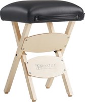 Massage werkkruk klapkruk klapstoel voor massagestoel - Zwart met Verstelbare Hoogte