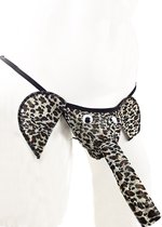 BamBella® - Onderbroek heren - Onesize - grappig valentijn verassing voor koppels string olifant Panterprint