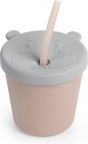 Haakaa Jolly Hippo Siliconen Sippy Cup | Drinkbeker | Snack beker | Roze | Food Grade Siliconen